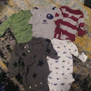 5 pack long sleeve bodysuits